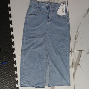 Light Blue Denim Skirt